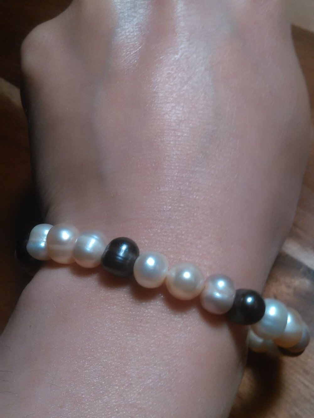 Genuine Multi-Color Pearl Stretch Bracelet